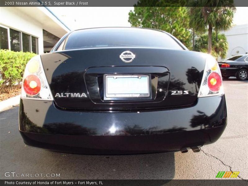 Super Black / Frost 2003 Nissan Altima 2.5 S