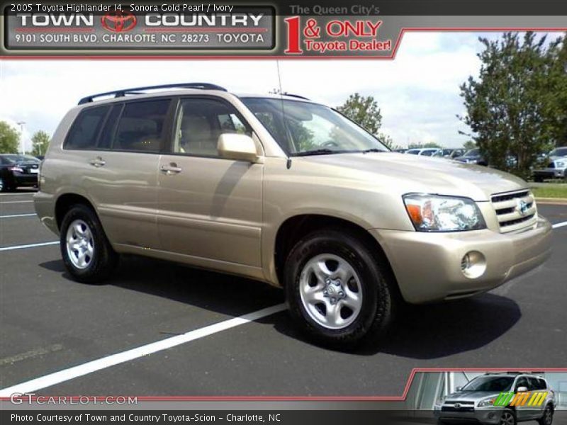 Sonora Gold Pearl / Ivory 2005 Toyota Highlander I4