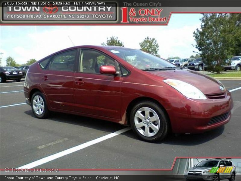 Salsa Red Pearl / Ivory/Brown 2005 Toyota Prius Hybrid