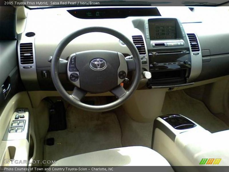 Salsa Red Pearl / Ivory/Brown 2005 Toyota Prius Hybrid