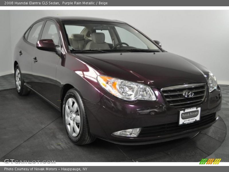 Purple Rain Metallic / Beige 2008 Hyundai Elantra GLS Sedan
