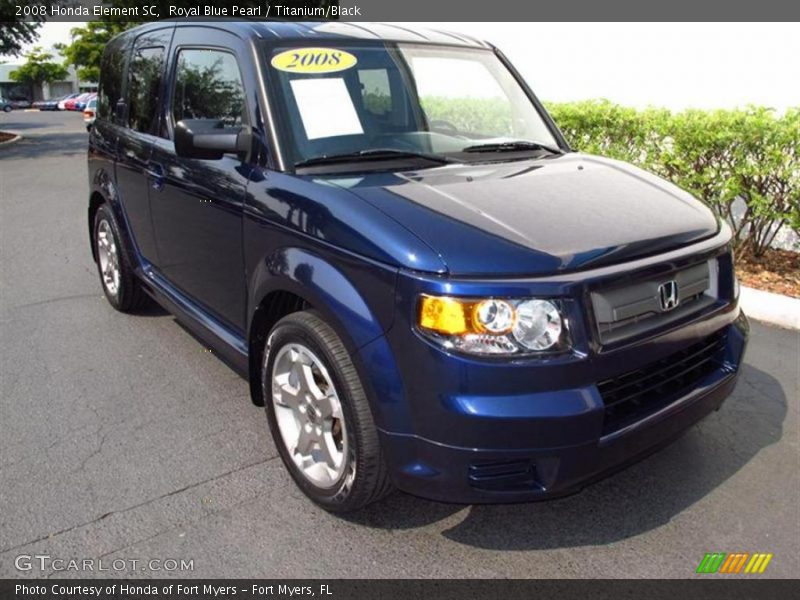 Royal Blue Pearl / Titanium/Black 2008 Honda Element SC