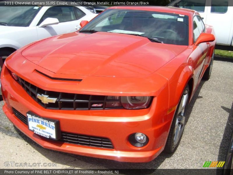 Inferno Orange Metallic / Inferno Orange/Black 2011 Chevrolet Camaro SS/RS Coupe