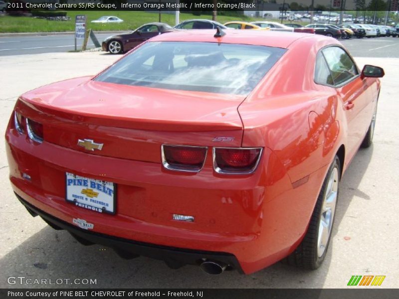 Inferno Orange Metallic / Inferno Orange/Black 2011 Chevrolet Camaro SS/RS Coupe