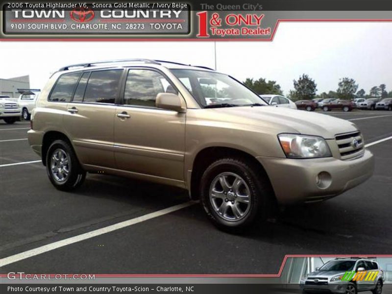 Sonora Gold Metallic / Ivory Beige 2006 Toyota Highlander V6