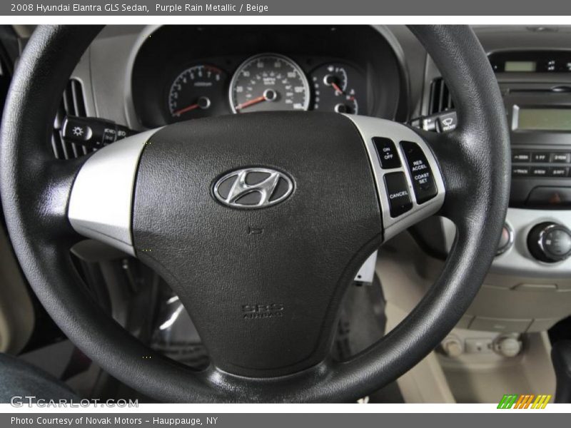 Purple Rain Metallic / Beige 2008 Hyundai Elantra GLS Sedan