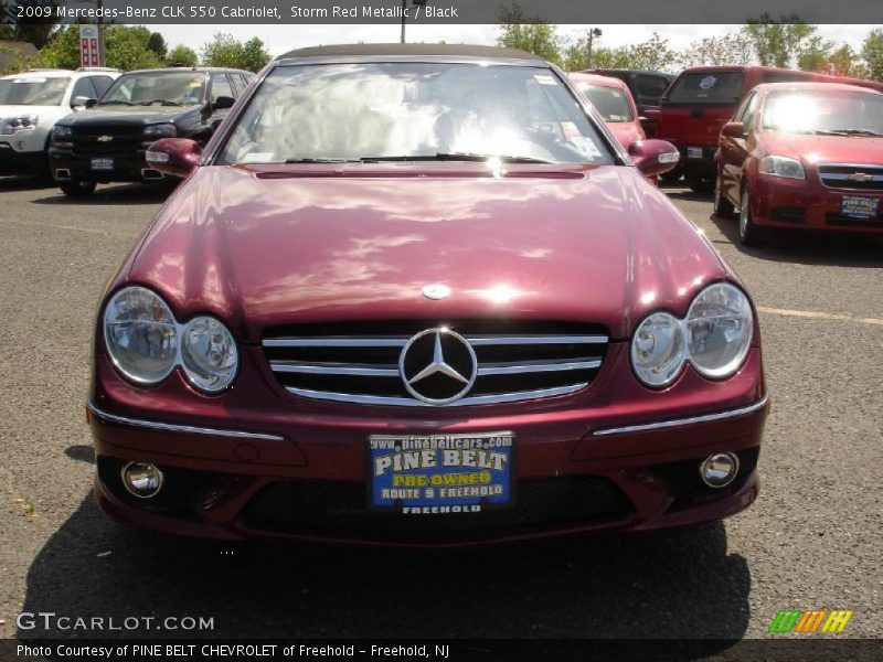 Storm Red Metallic / Black 2009 Mercedes-Benz CLK 550 Cabriolet