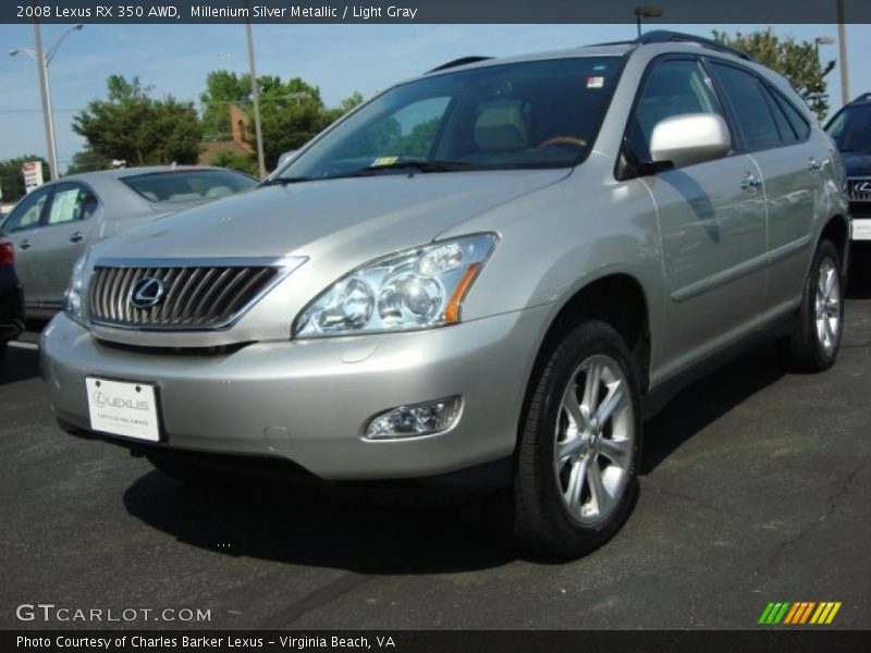 Millenium Silver Metallic / Light Gray 2008 Lexus RX 350 AWD