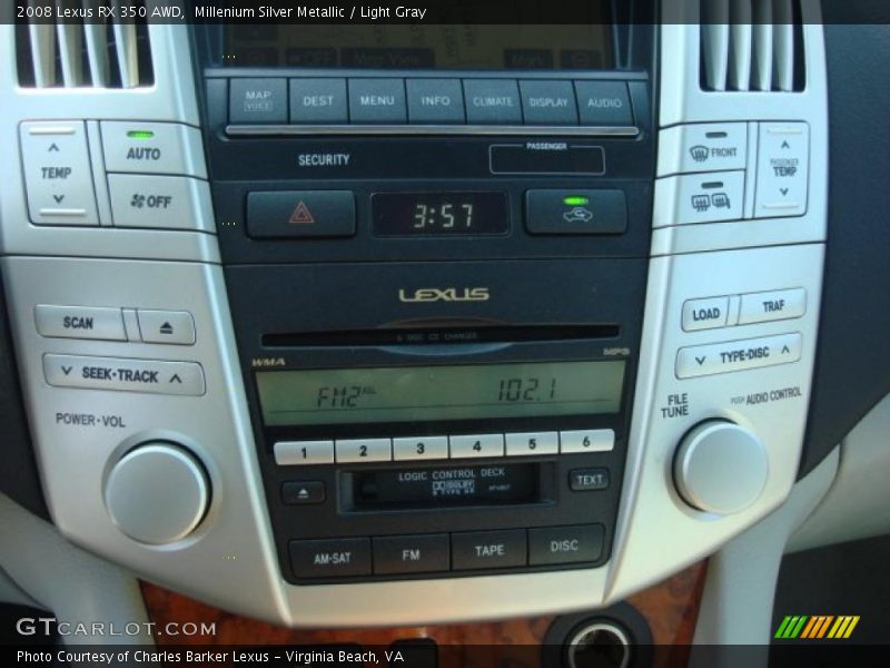 Millenium Silver Metallic / Light Gray 2008 Lexus RX 350 AWD