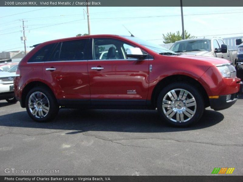 Vivid Red Metallic / Charcoal Black 2008 Lincoln MKX