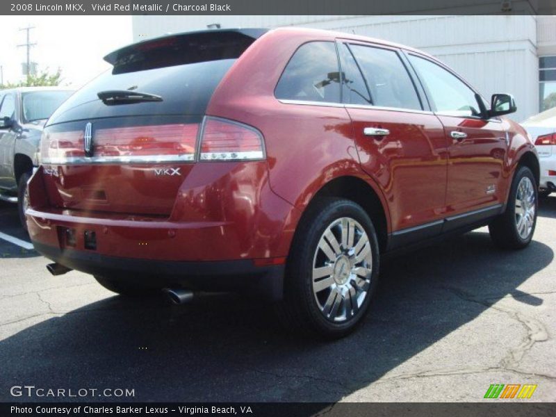 Vivid Red Metallic / Charcoal Black 2008 Lincoln MKX