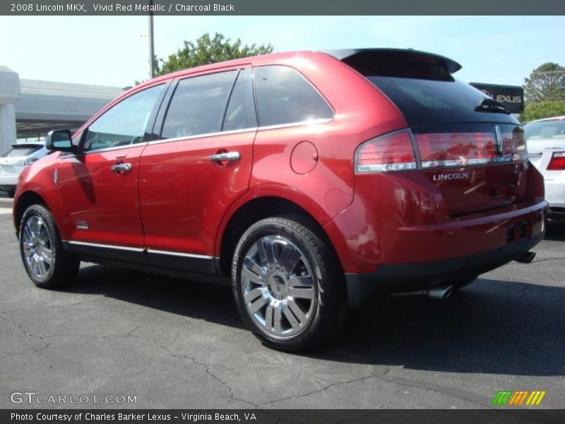 Vivid Red Metallic / Charcoal Black 2008 Lincoln MKX