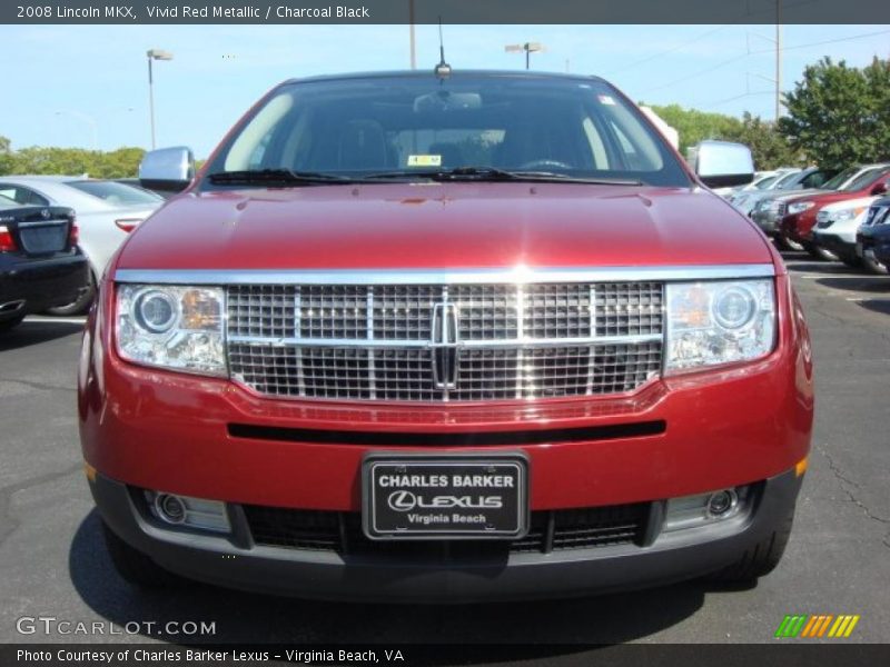 Vivid Red Metallic / Charcoal Black 2008 Lincoln MKX