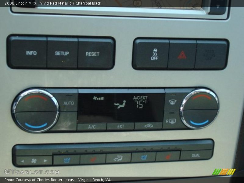 Vivid Red Metallic / Charcoal Black 2008 Lincoln MKX