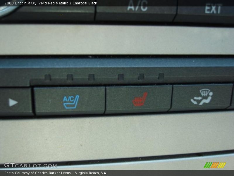 Vivid Red Metallic / Charcoal Black 2008 Lincoln MKX