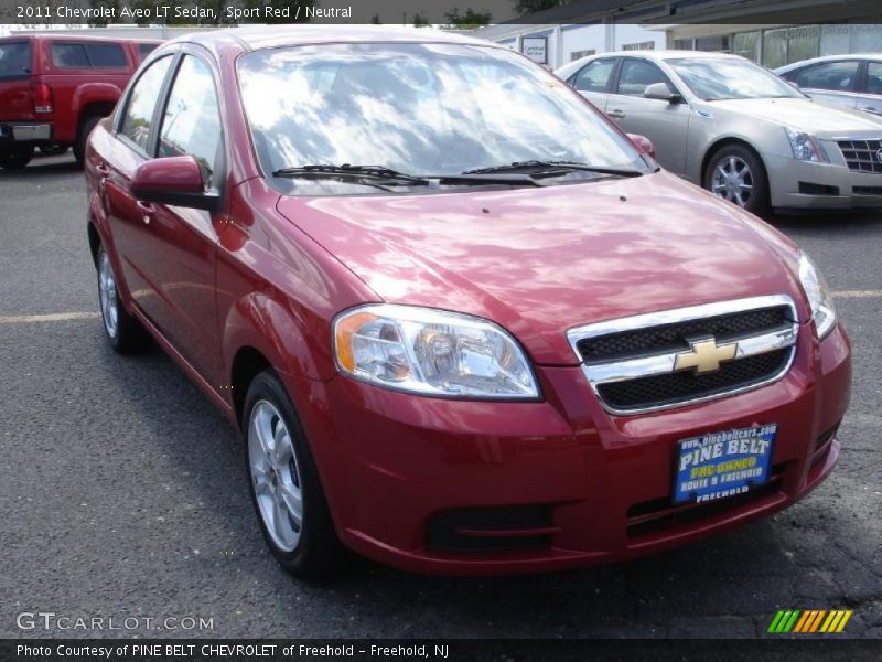 Sport Red / Neutral 2011 Chevrolet Aveo LT Sedan