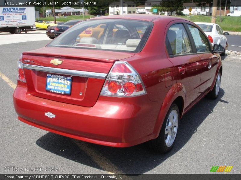 Sport Red / Neutral 2011 Chevrolet Aveo LT Sedan