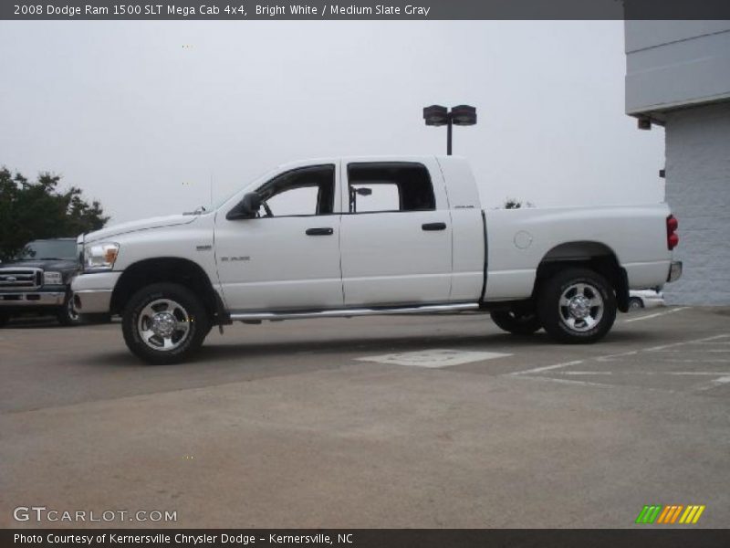 Bright White / Medium Slate Gray 2008 Dodge Ram 1500 SLT Mega Cab 4x4