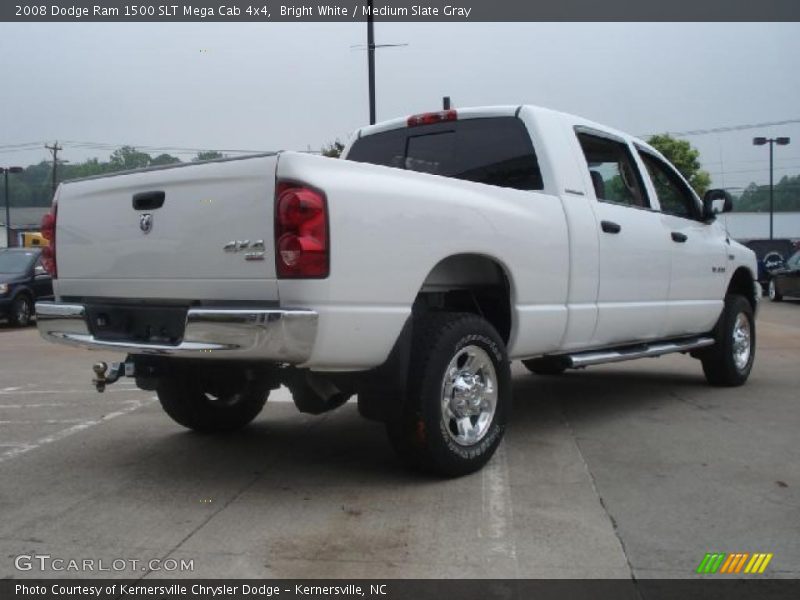 Bright White / Medium Slate Gray 2008 Dodge Ram 1500 SLT Mega Cab 4x4