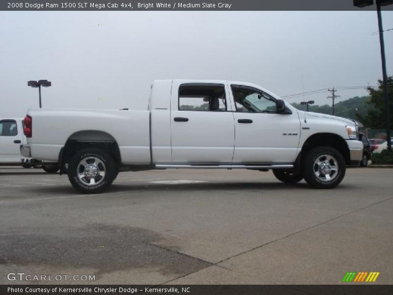 Bright White / Medium Slate Gray 2008 Dodge Ram 1500 SLT Mega Cab 4x4