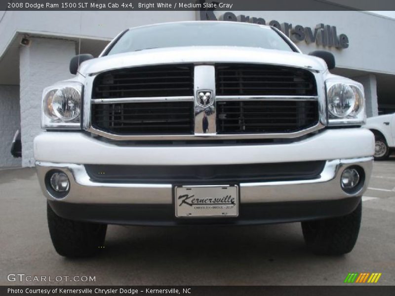 Bright White / Medium Slate Gray 2008 Dodge Ram 1500 SLT Mega Cab 4x4