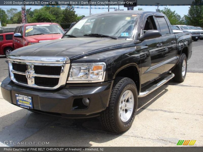 Brilliant Black / Dark Slate Gray/Medium Slate Gray 2008 Dodge Dakota SLT Crew Cab