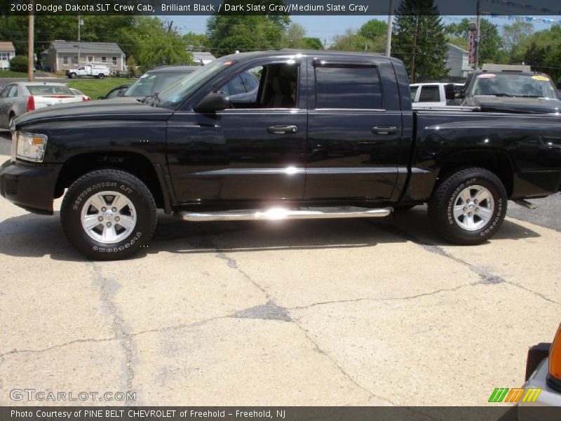 Brilliant Black / Dark Slate Gray/Medium Slate Gray 2008 Dodge Dakota SLT Crew Cab