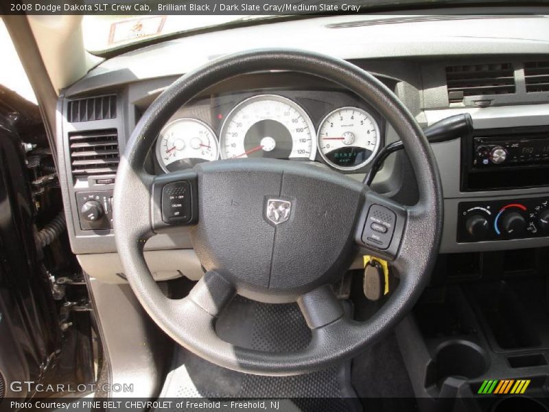 Brilliant Black / Dark Slate Gray/Medium Slate Gray 2008 Dodge Dakota SLT Crew Cab