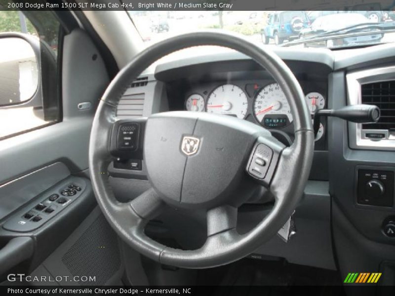 Bright White / Medium Slate Gray 2008 Dodge Ram 1500 SLT Mega Cab 4x4