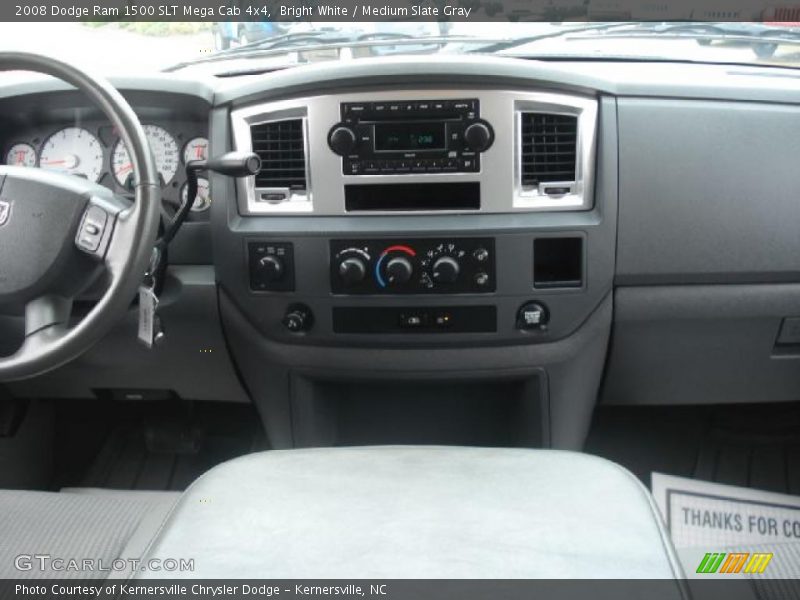 Bright White / Medium Slate Gray 2008 Dodge Ram 1500 SLT Mega Cab 4x4