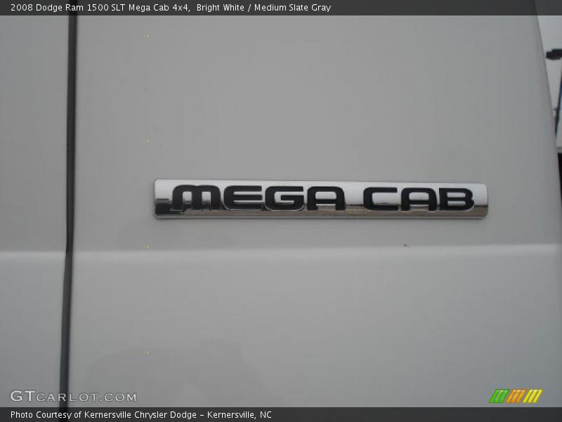 Bright White / Medium Slate Gray 2008 Dodge Ram 1500 SLT Mega Cab 4x4