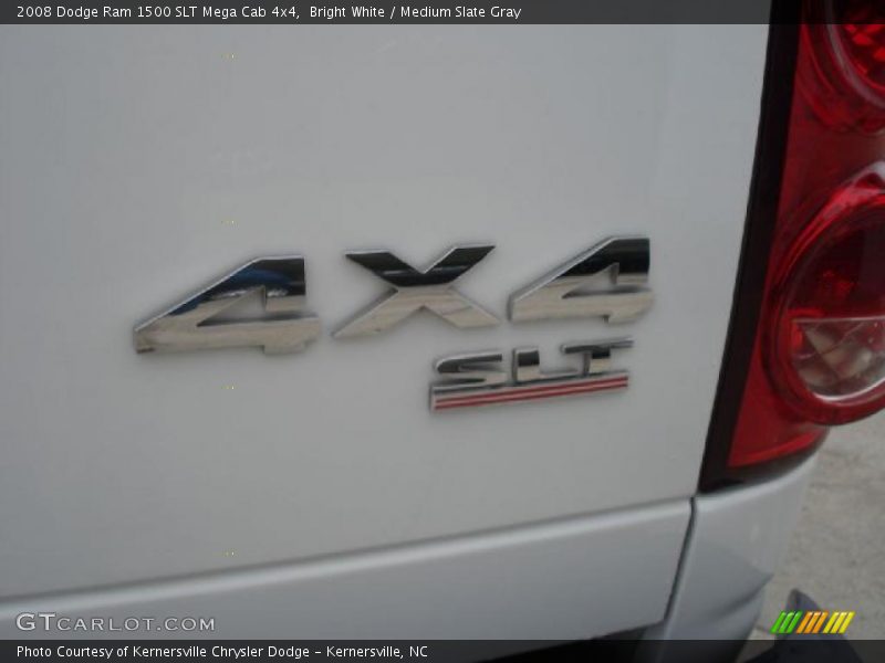 Bright White / Medium Slate Gray 2008 Dodge Ram 1500 SLT Mega Cab 4x4