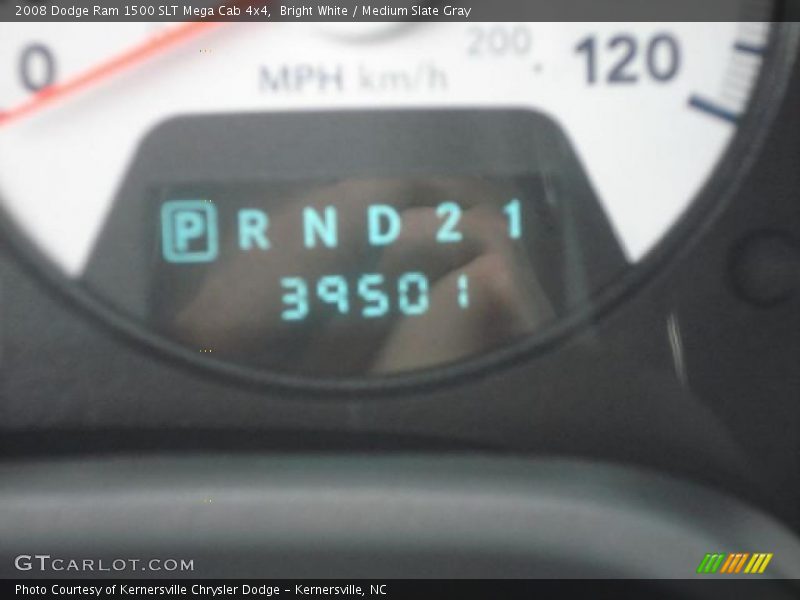 Bright White / Medium Slate Gray 2008 Dodge Ram 1500 SLT Mega Cab 4x4