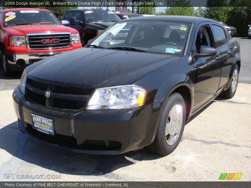 Brilliant Black Crystal Pearl / Dark Slate Gray/Light Slate Gray 2008 Dodge Avenger SE