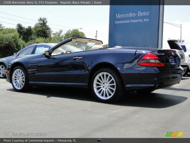 Majestic Black Metallic / Stone 2008 Mercedes-Benz SL 550 Roadster