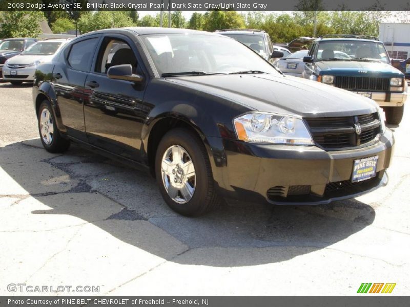 Brilliant Black Crystal Pearl / Dark Slate Gray/Light Slate Gray 2008 Dodge Avenger SE