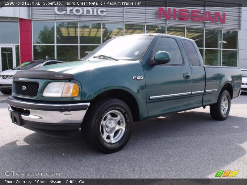 Pacific Green Metallic / Medium Prairie Tan 1998 Ford F150 XLT SuperCab