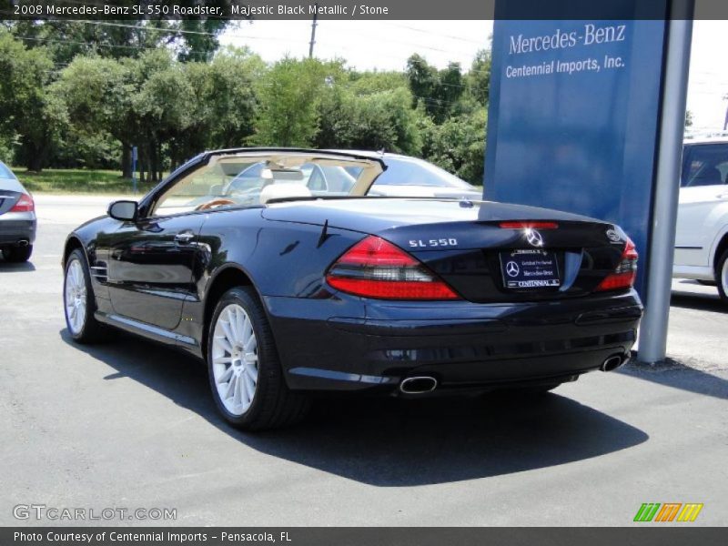 Majestic Black Metallic / Stone 2008 Mercedes-Benz SL 550 Roadster