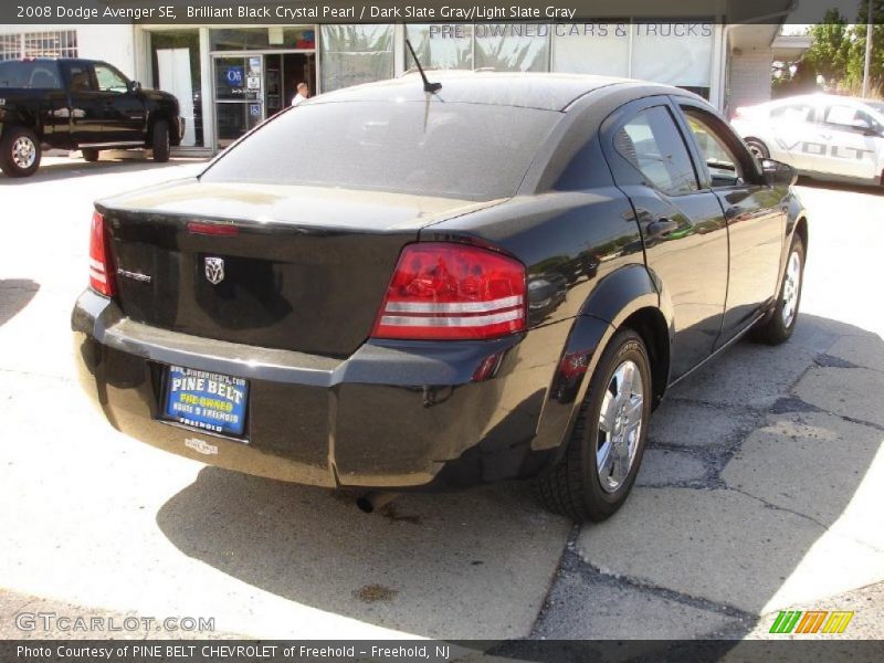 Brilliant Black Crystal Pearl / Dark Slate Gray/Light Slate Gray 2008 Dodge Avenger SE