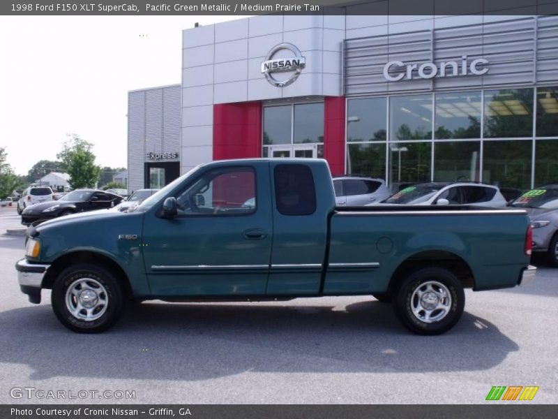 Pacific Green Metallic / Medium Prairie Tan 1998 Ford F150 XLT SuperCab