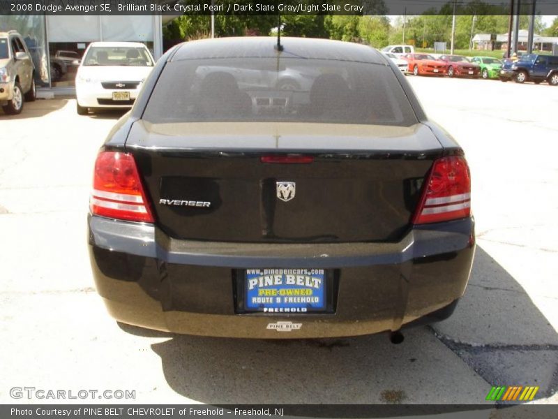 Brilliant Black Crystal Pearl / Dark Slate Gray/Light Slate Gray 2008 Dodge Avenger SE