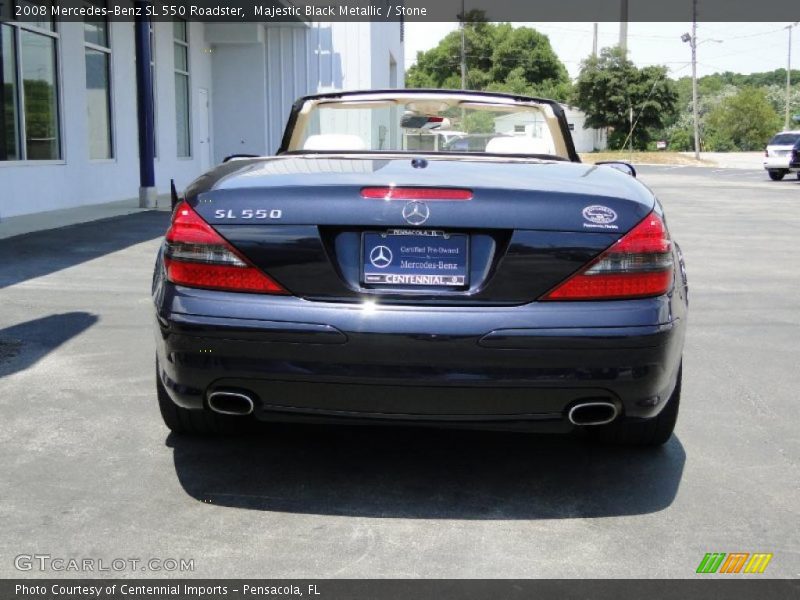 Majestic Black Metallic / Stone 2008 Mercedes-Benz SL 550 Roadster