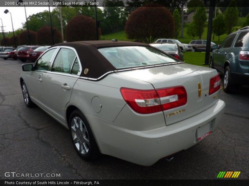 Light Sage Metallic / Sand 2008 Lincoln MKZ Sedan