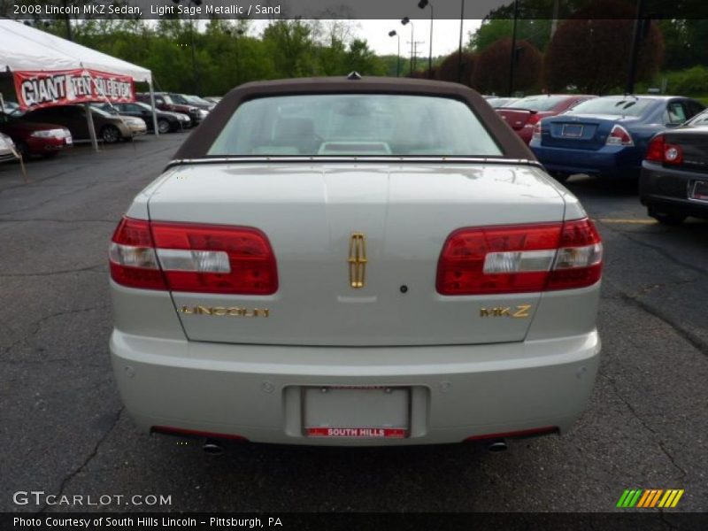 Light Sage Metallic / Sand 2008 Lincoln MKZ Sedan