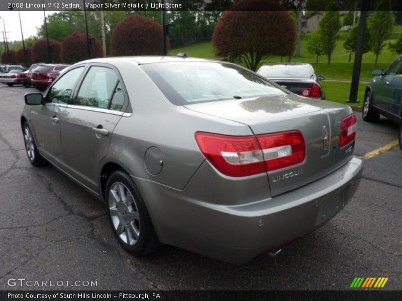 Vapor Silver Metallic / Light Stone 2008 Lincoln MKZ Sedan