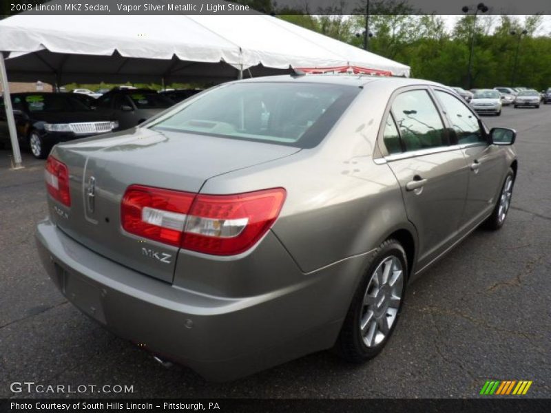 Vapor Silver Metallic / Light Stone 2008 Lincoln MKZ Sedan