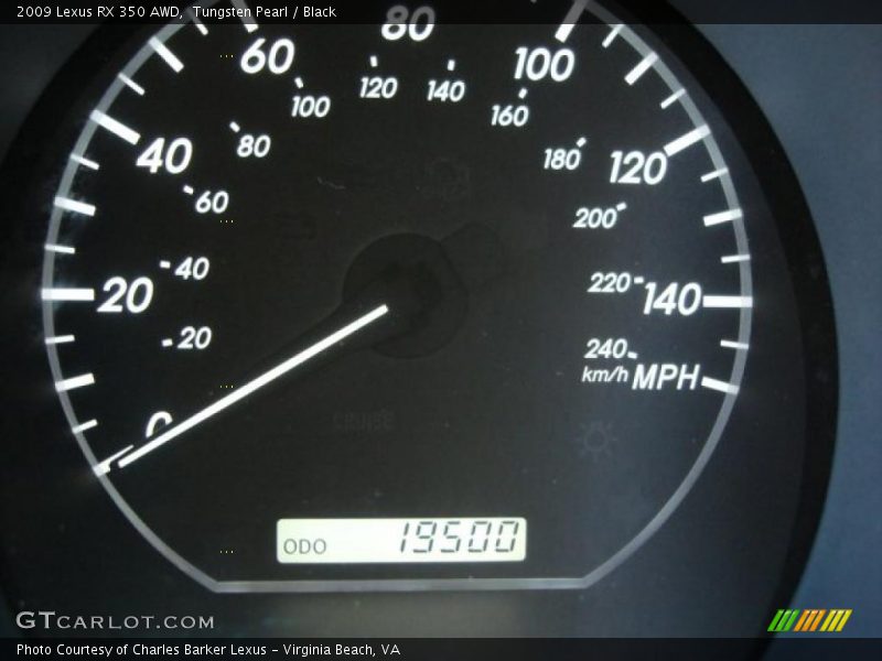 Tungsten Pearl / Black 2009 Lexus RX 350 AWD