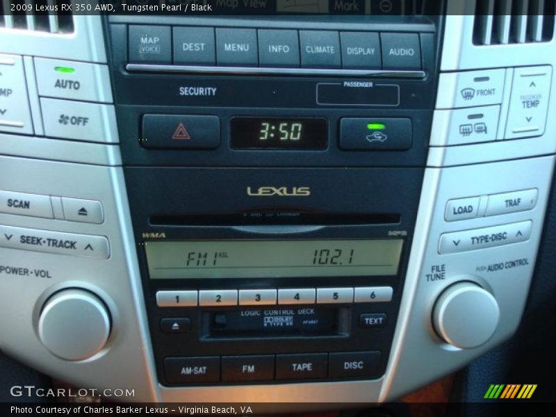 Tungsten Pearl / Black 2009 Lexus RX 350 AWD