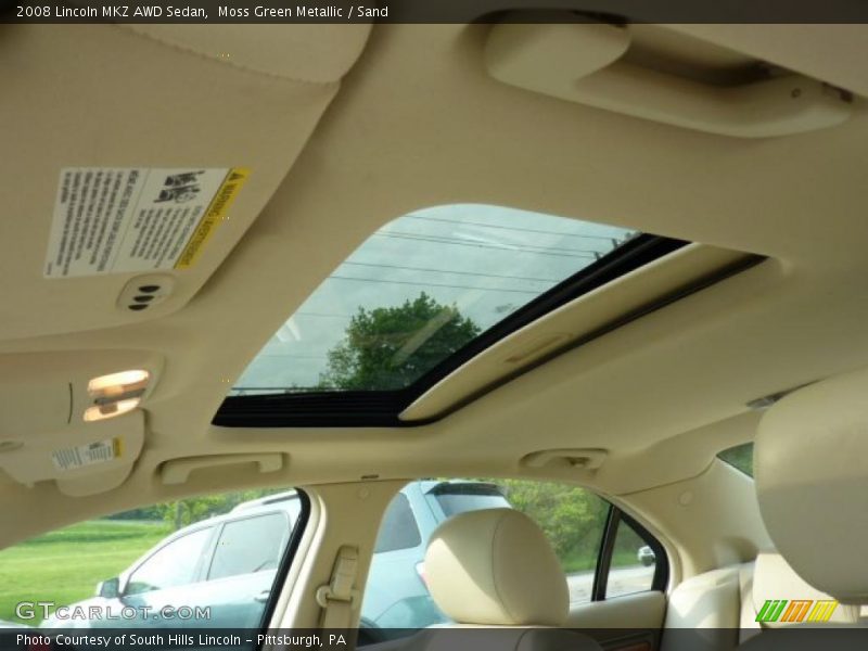 Moss Green Metallic / Sand 2008 Lincoln MKZ AWD Sedan