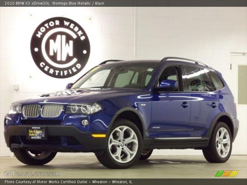 Montego Blue Metallic / Black 2010 BMW X3 xDrive30i